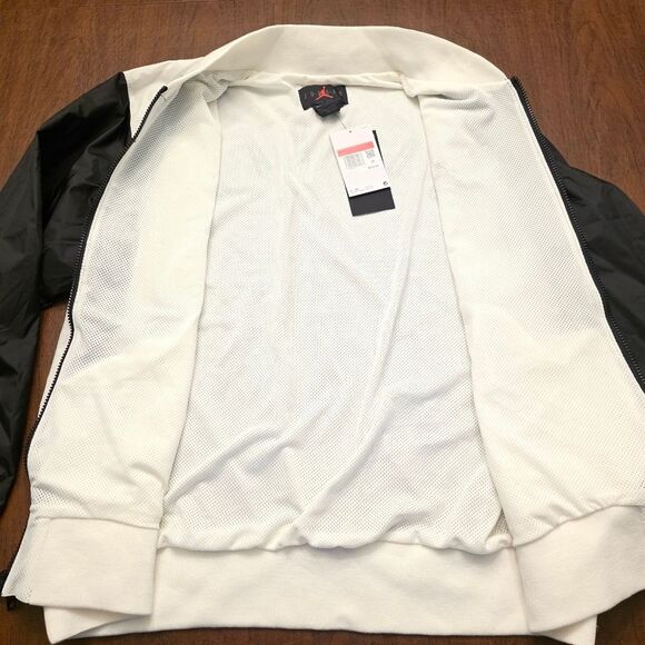 Nike Jordan Flight MVP Spellout Jacket Black Sail FB7032-133 Men's Size L - Picture 3 of 6